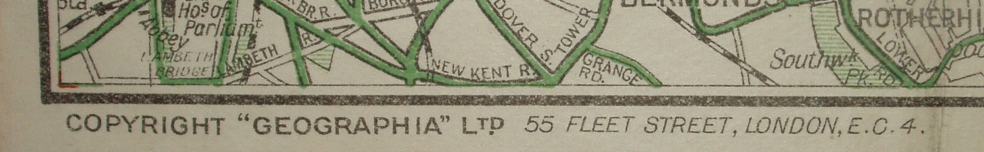 Geographia Ramblers Map, 1937 address
